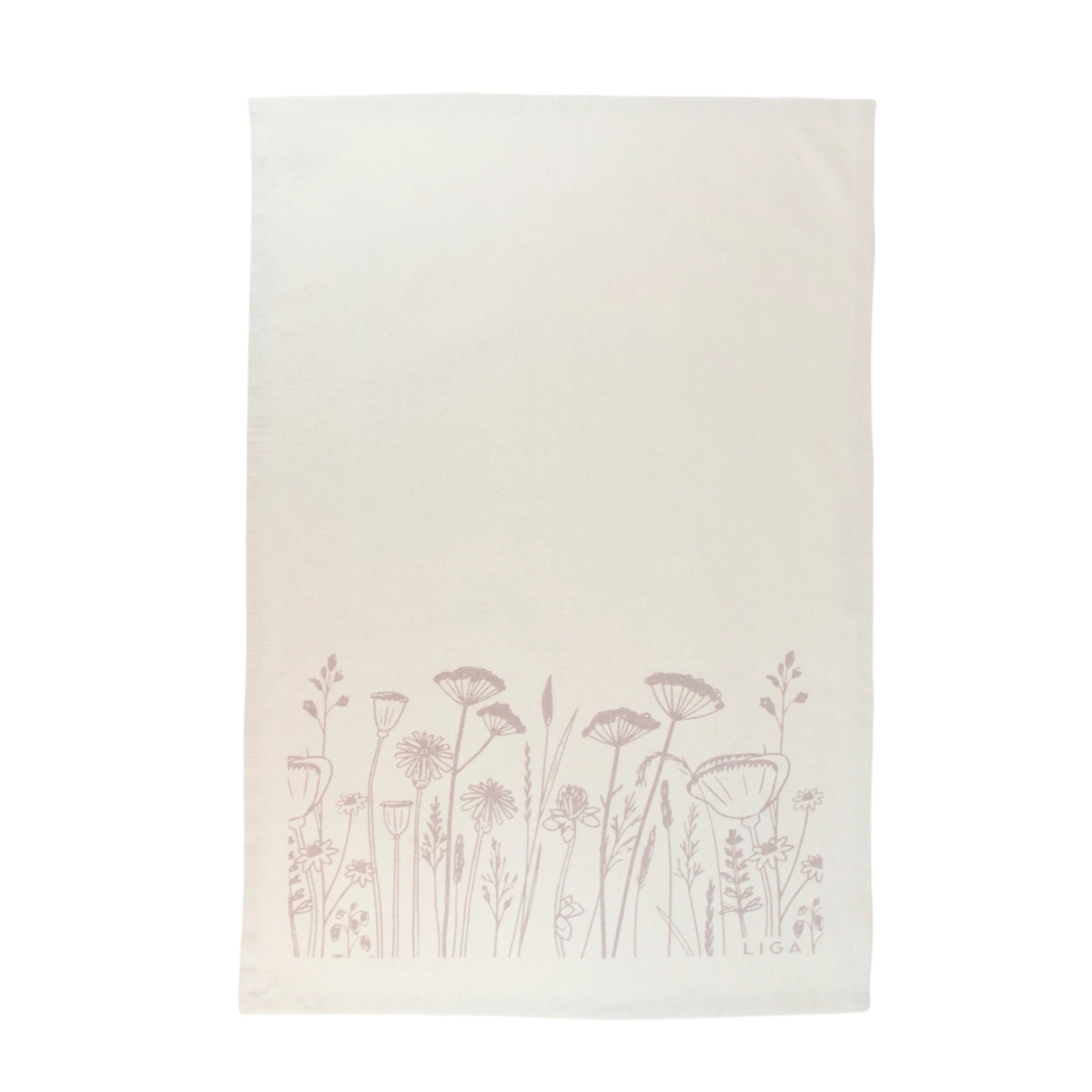 Flowers Organic Tea Towel