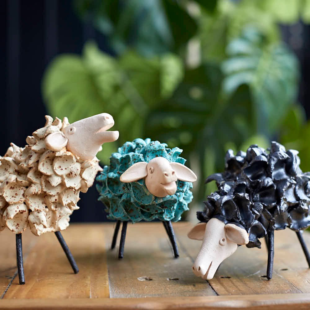 Fluffy Sheep, Turquoise - Angela Reed -