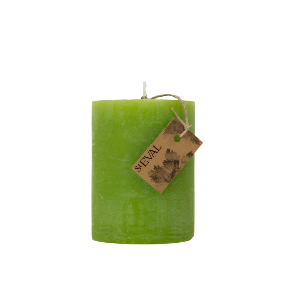Geranium Leaf, Coloured Pillar Candle