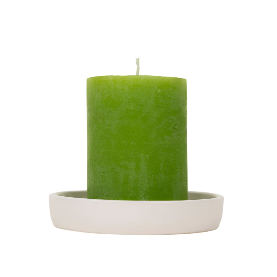 Geranium Leaf, Coloured Pillar Candle