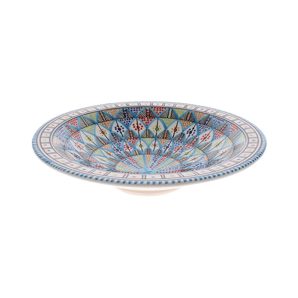 Giant Hand Made Serving Bowl, Rainbow
