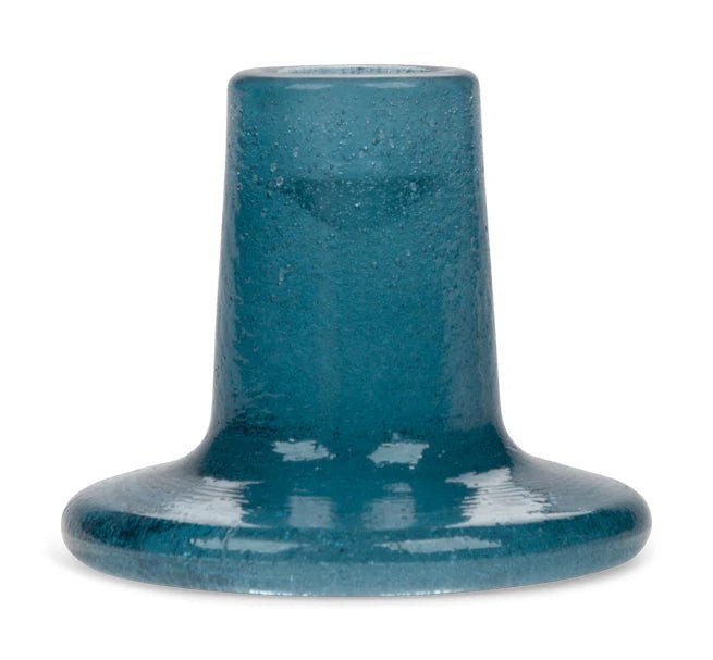 Glass Candleholder Pearl White,Old Rose,Malachite Green,Mineral Blue