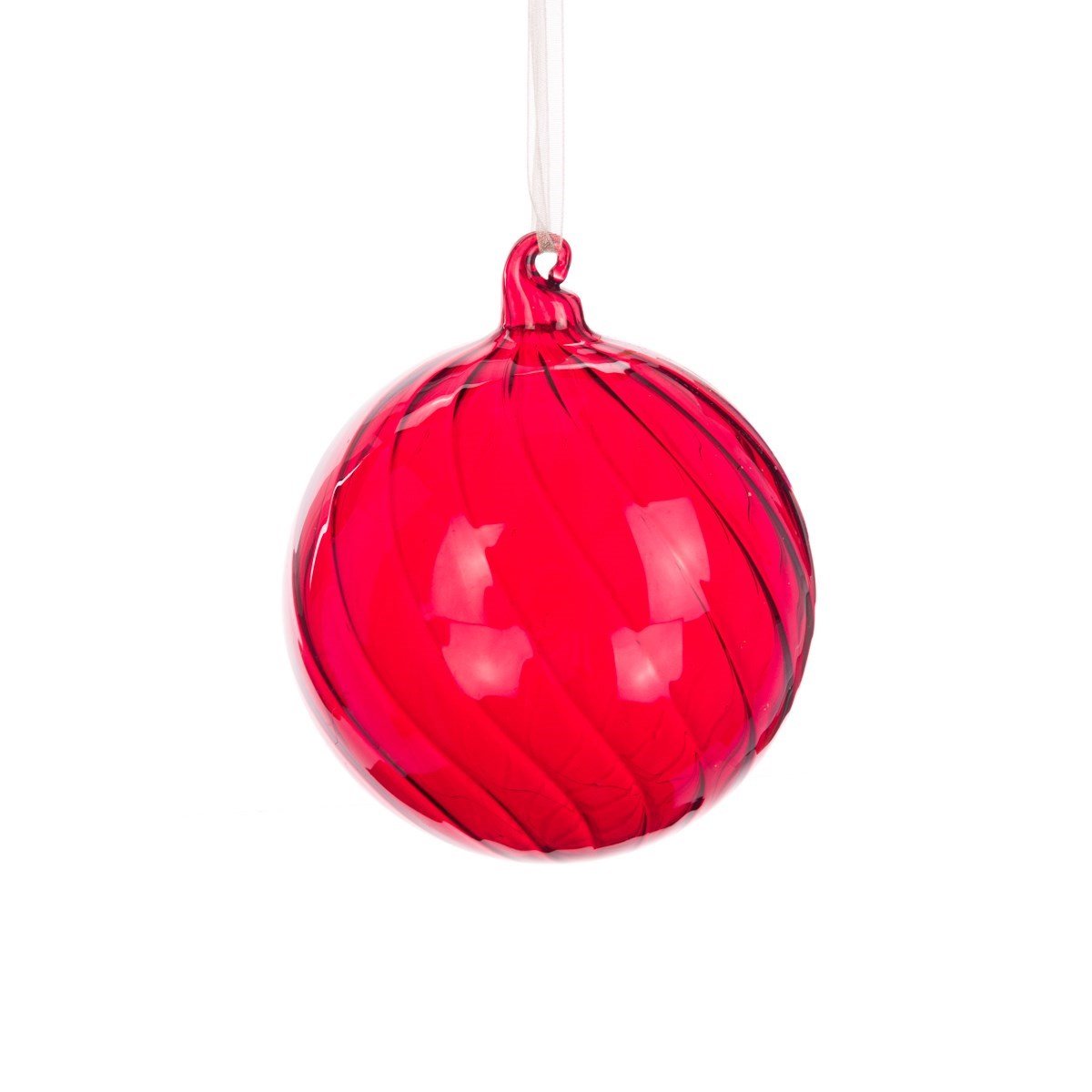 Glass Red Bauble, Large