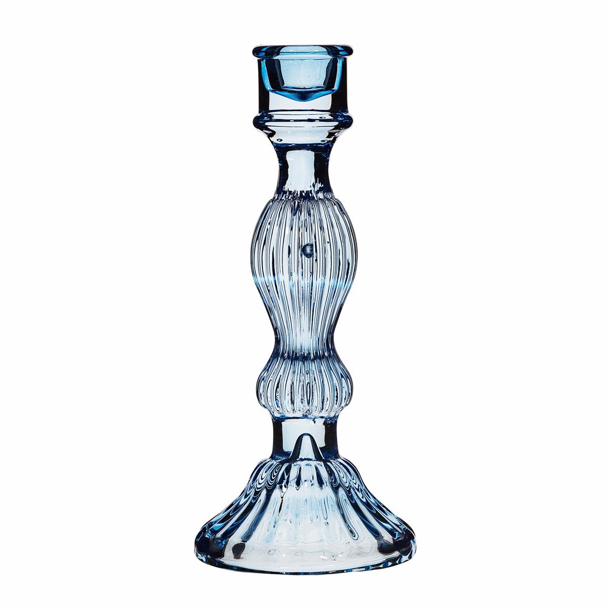 Glass Vintage Candleholder, Blue