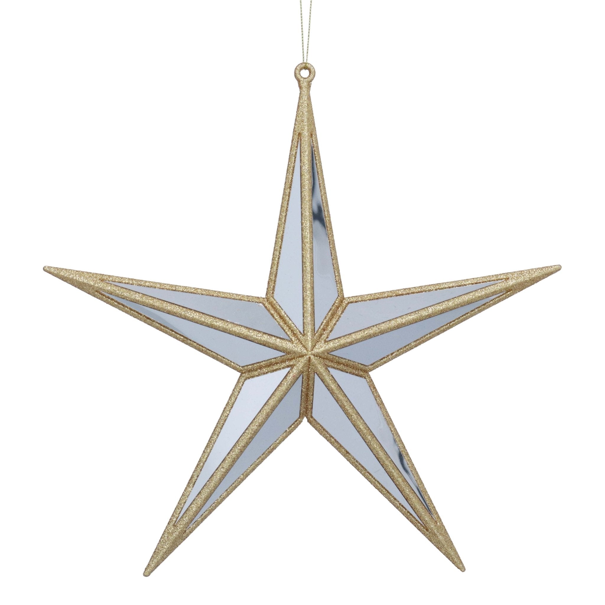Gold Glitter Mirror Star, Large