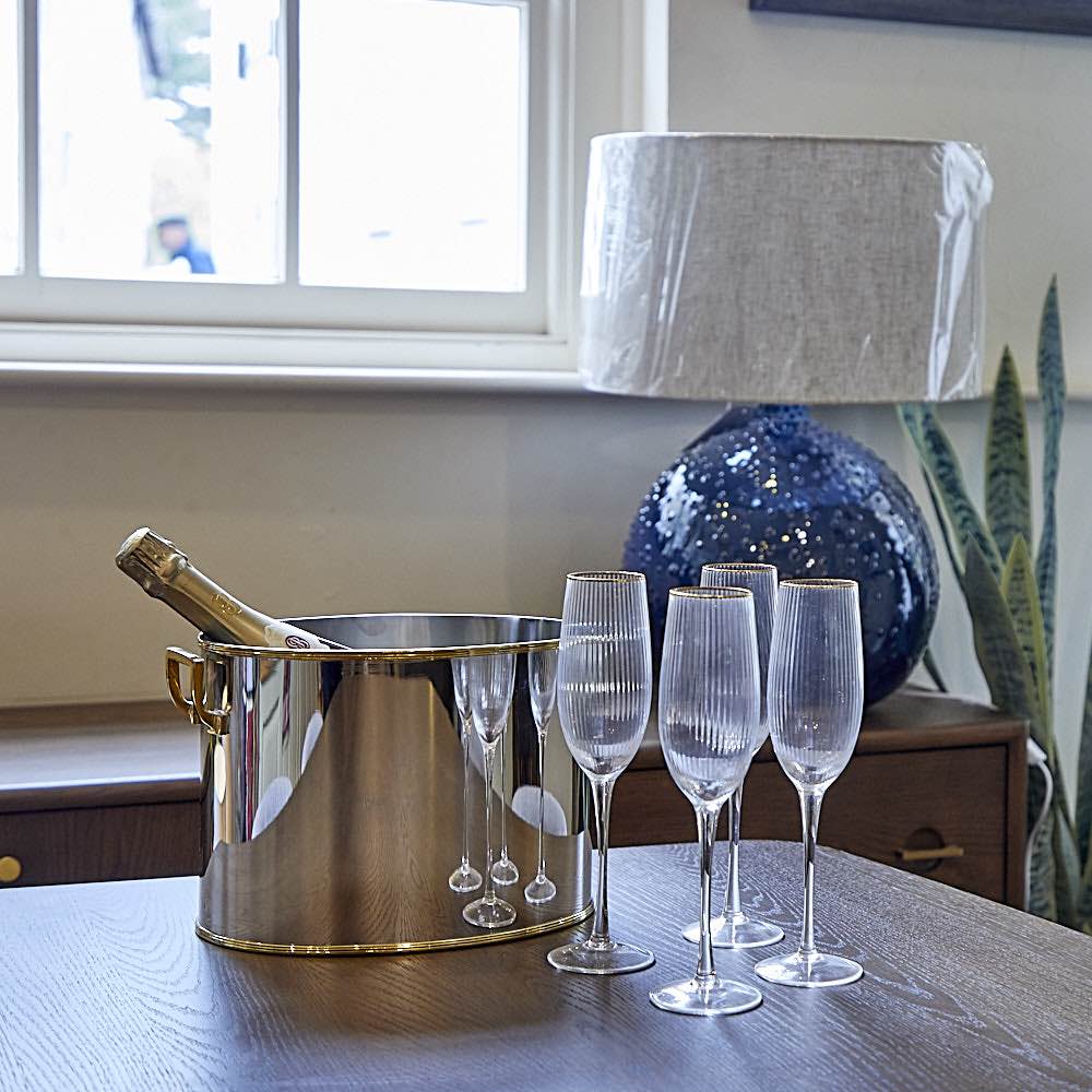 Gold Rim Wine Cooler