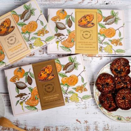 Gourmet Florentines, Salted Butter Caramel and Milk Chocolate