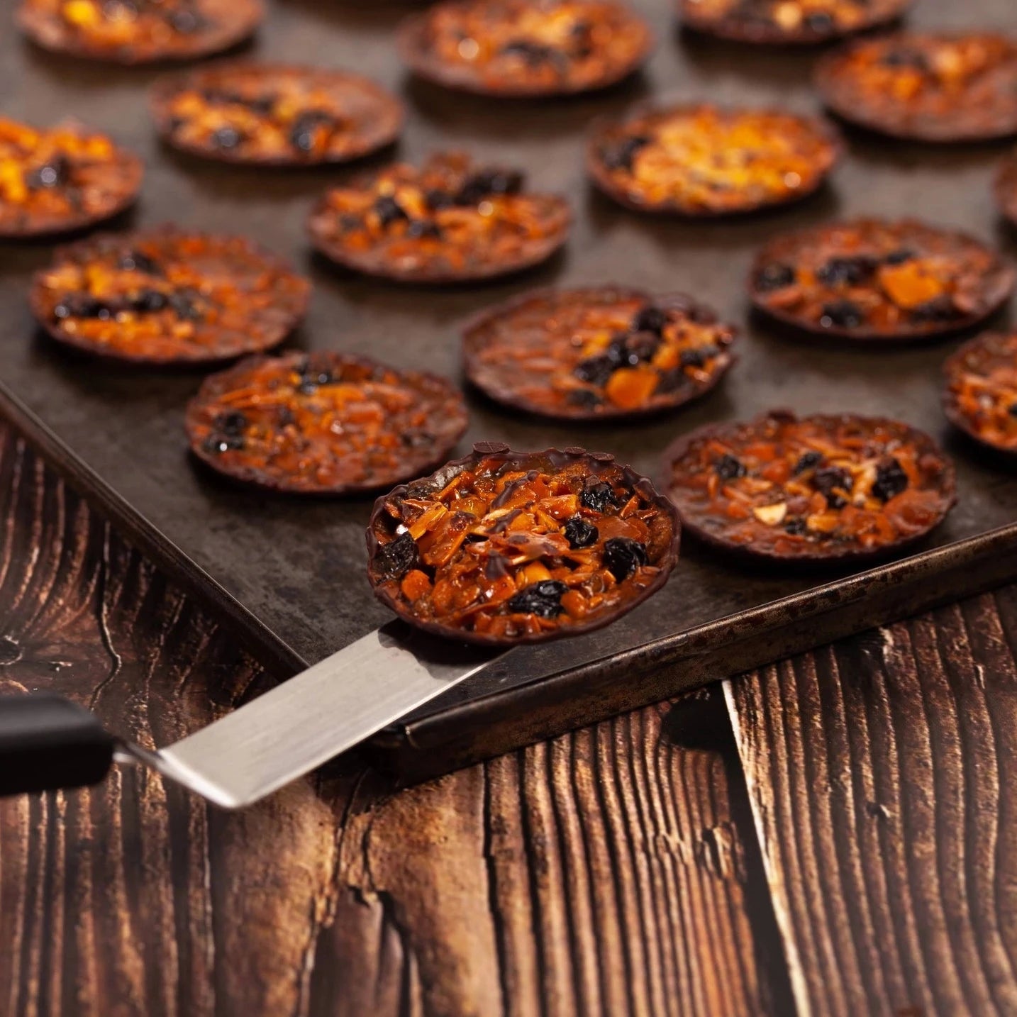 Gourmet Florentines, Salted Butter Caramel Dark Chocolate