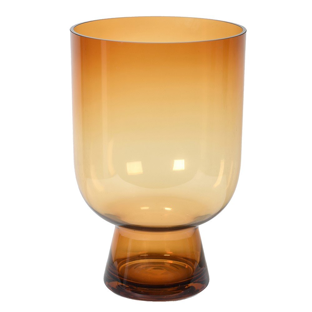 Gradient Amber Glass Vase