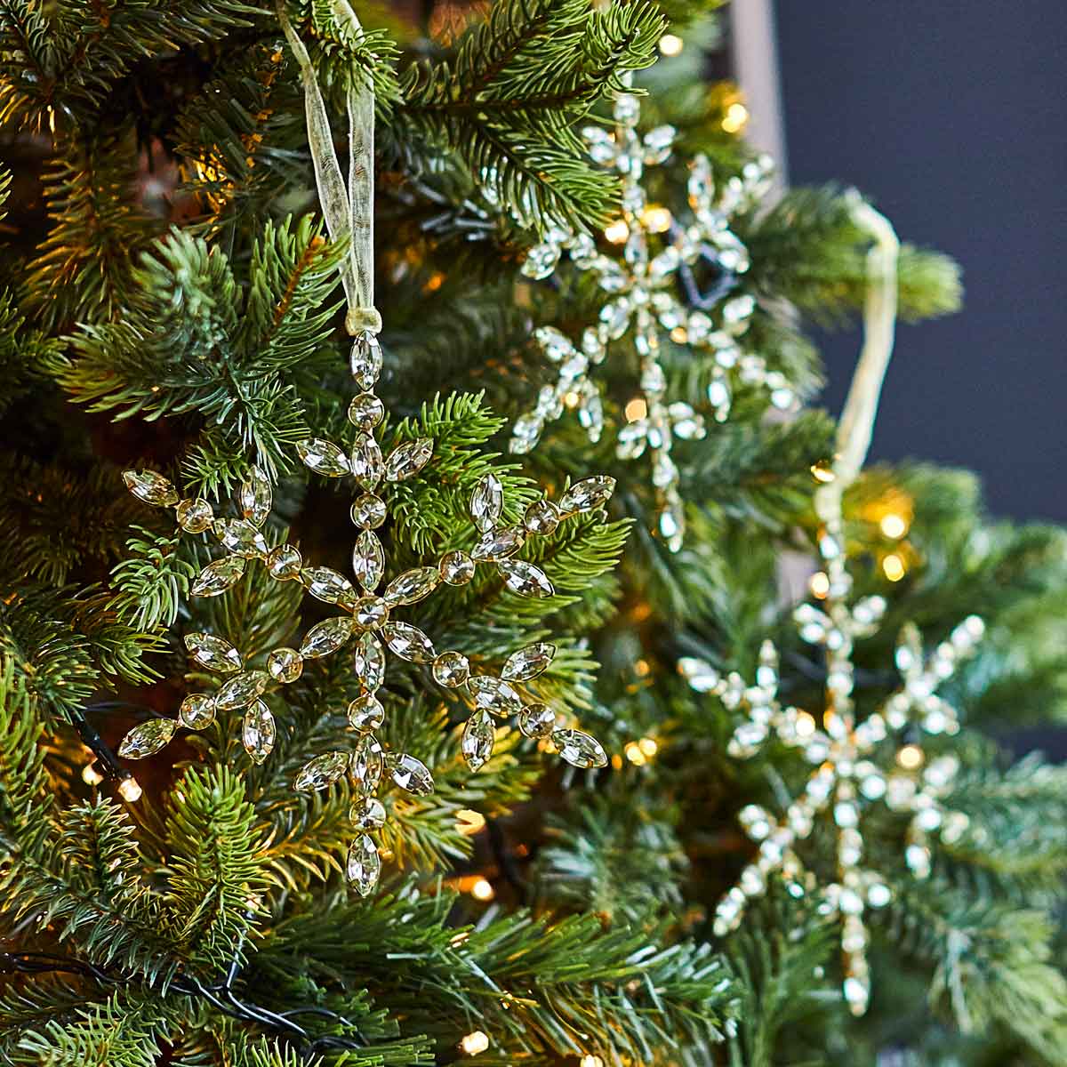 Green Rhinestone Snowflake