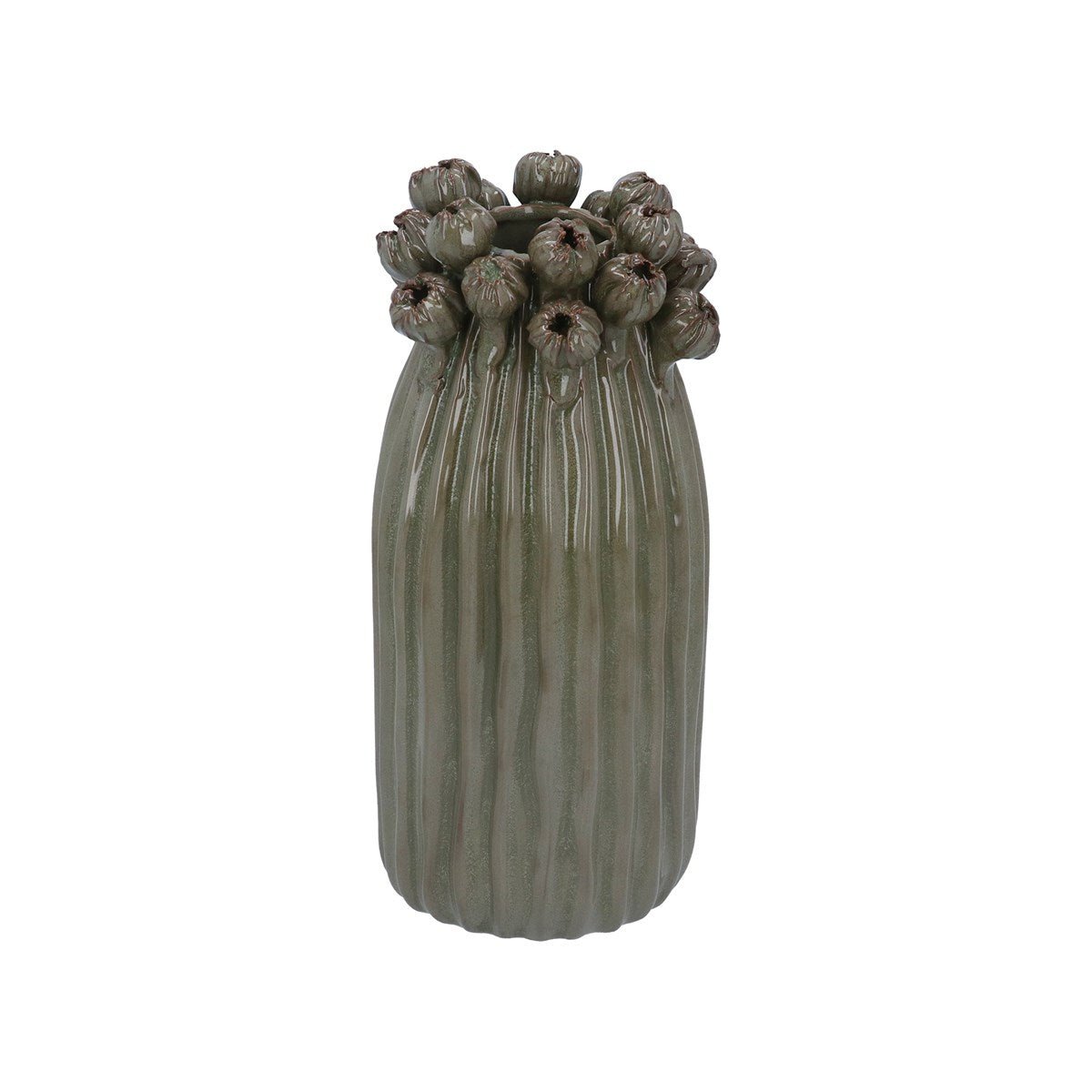 Green Seed Head Vase