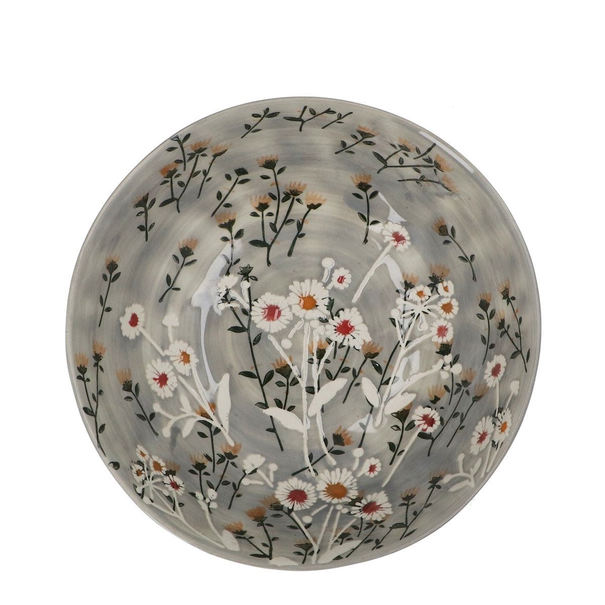Grey Wild Daisy Bowl - Angela Reed -