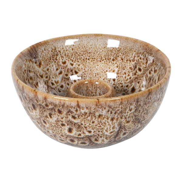 Grown Glazed Candle Holder