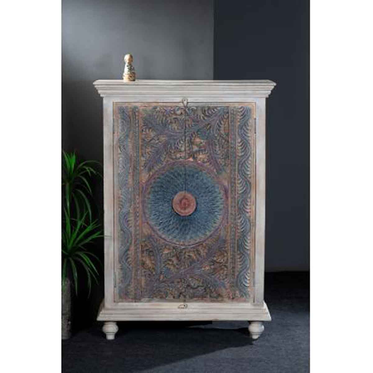 Hand Carved Indian Cupboard