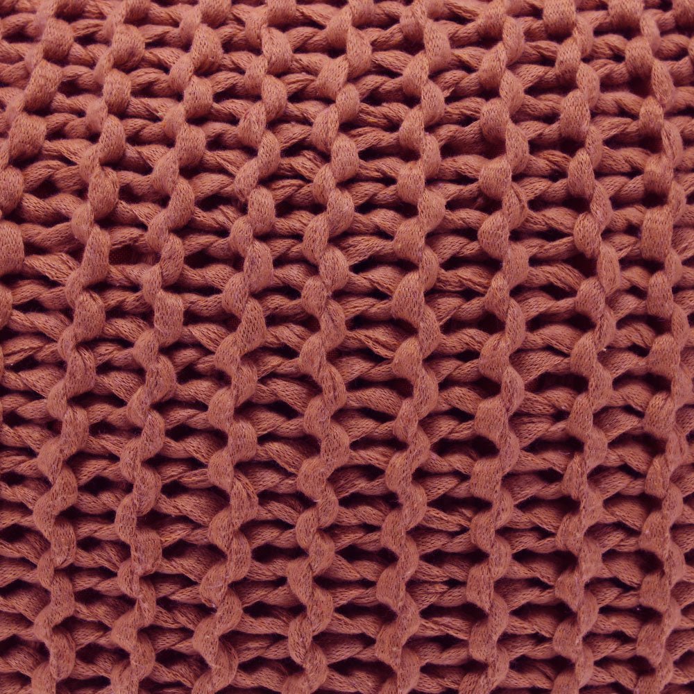 Hand Knitted Pouffe Navy,Mustard,Copper