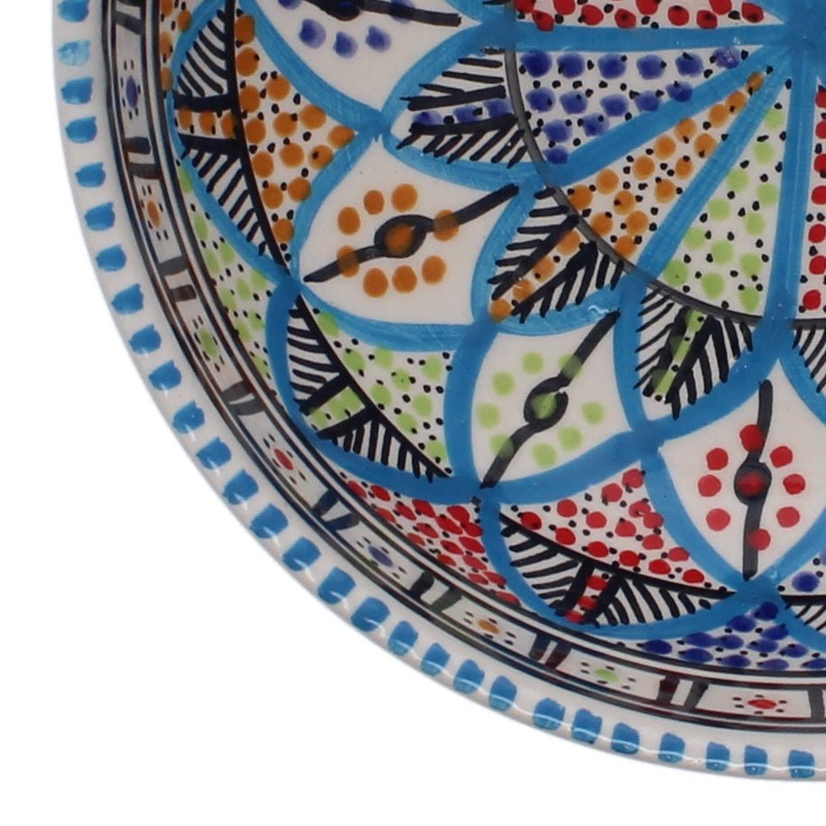 Medium Hand Made Shallow Bowl, Rainbow