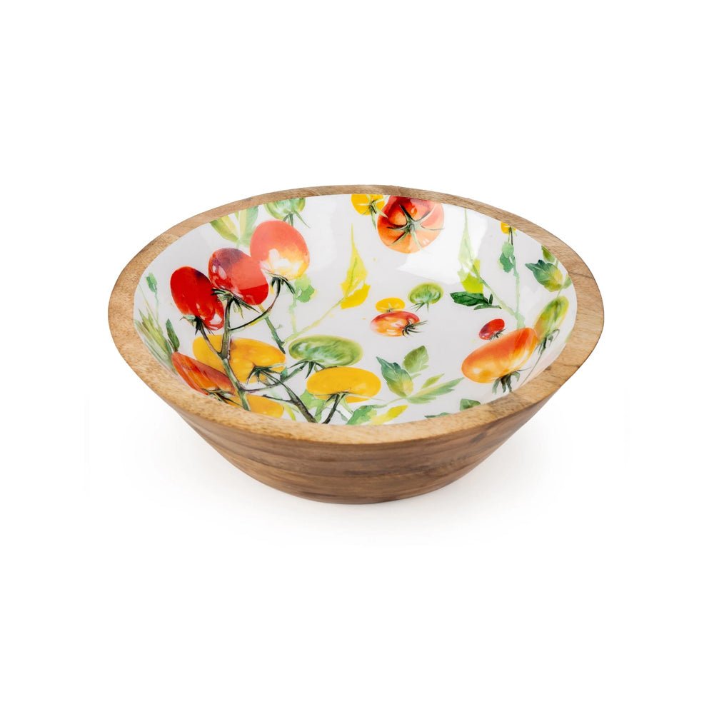 Handcrafted Mango Wood Bowl, Tomato - Angela Reed -