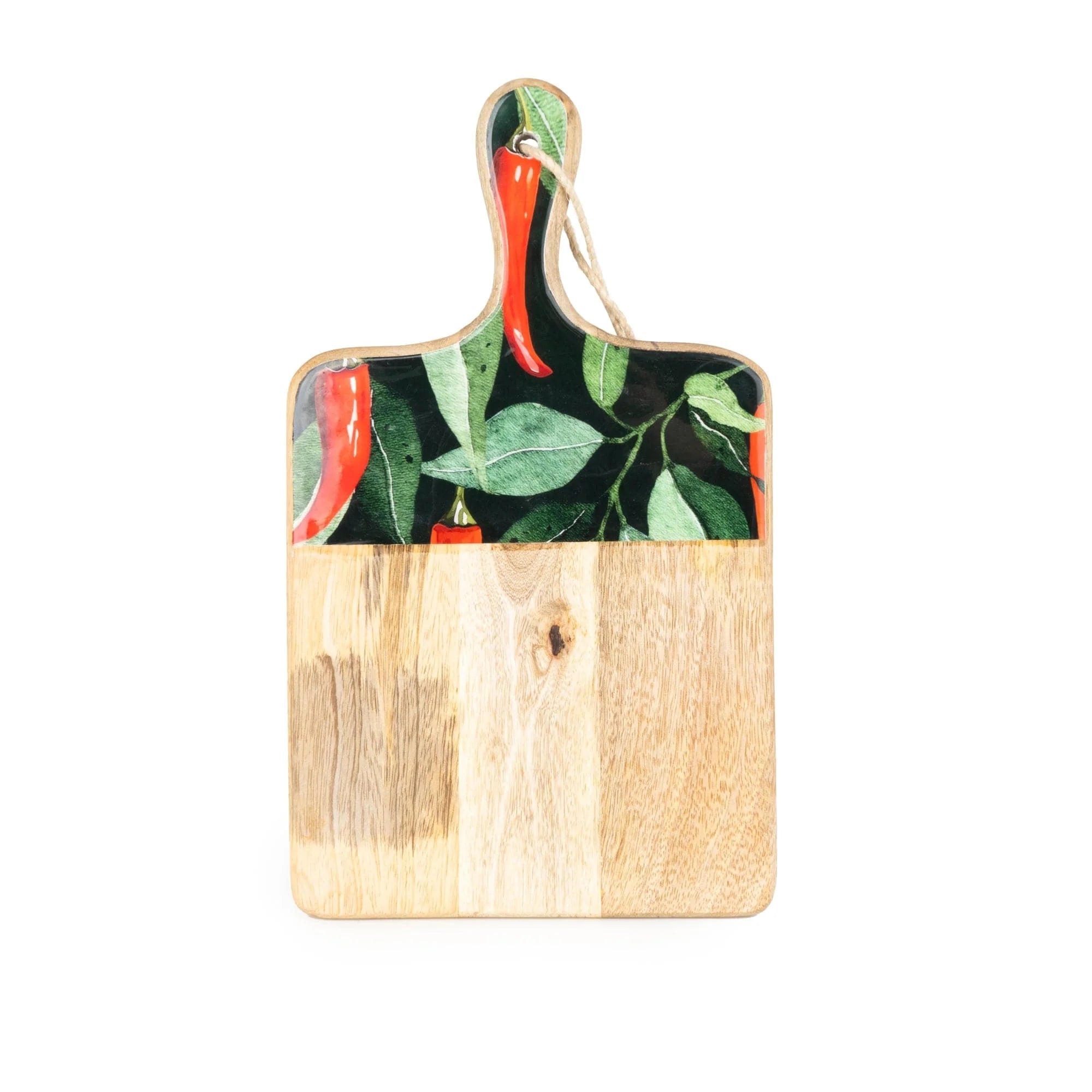 Handcrafted Serving Paddle Board Mango Wood, Chilli