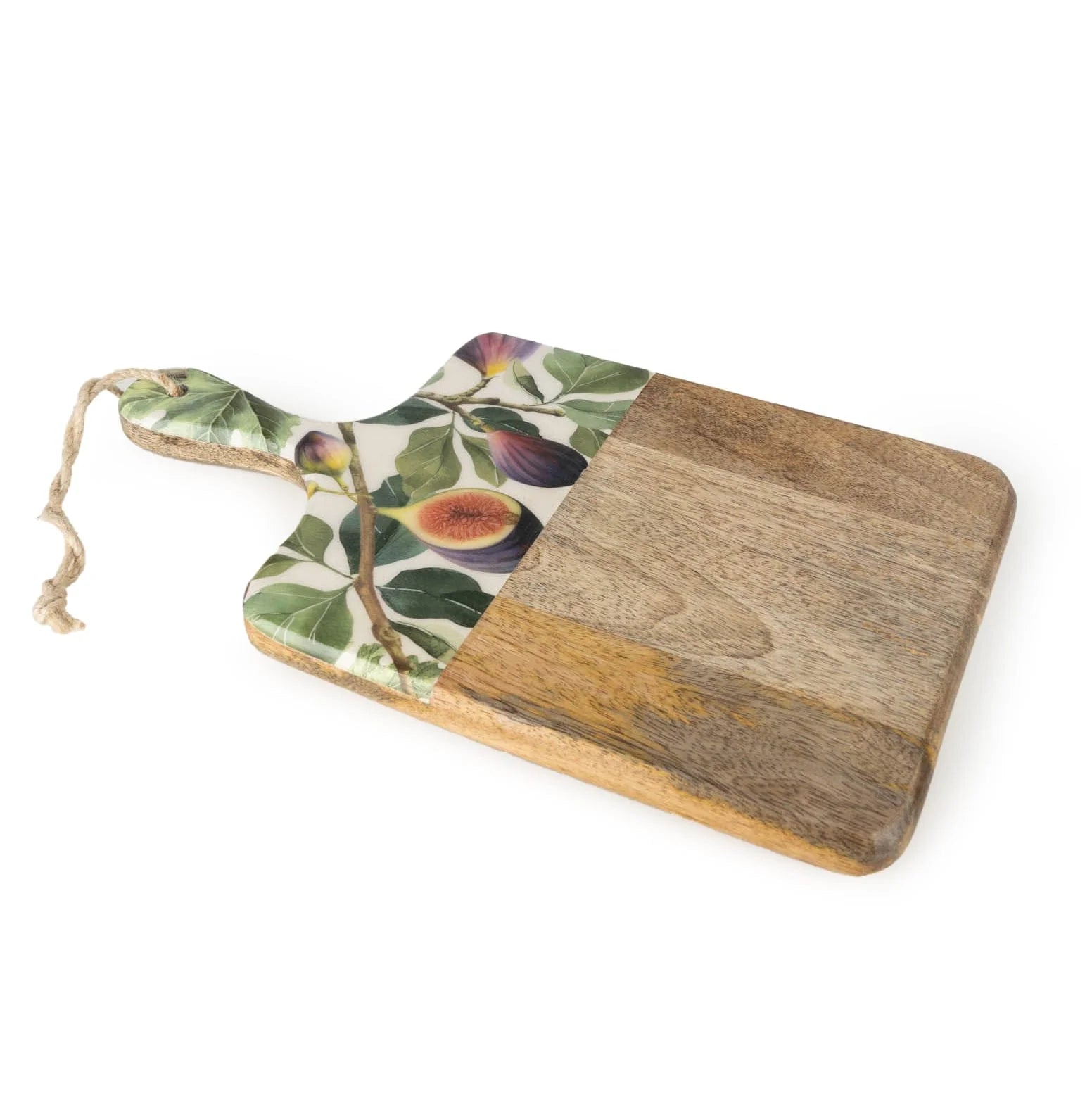 Handcrafted Serving Paddle Board Mango Wood, Figs