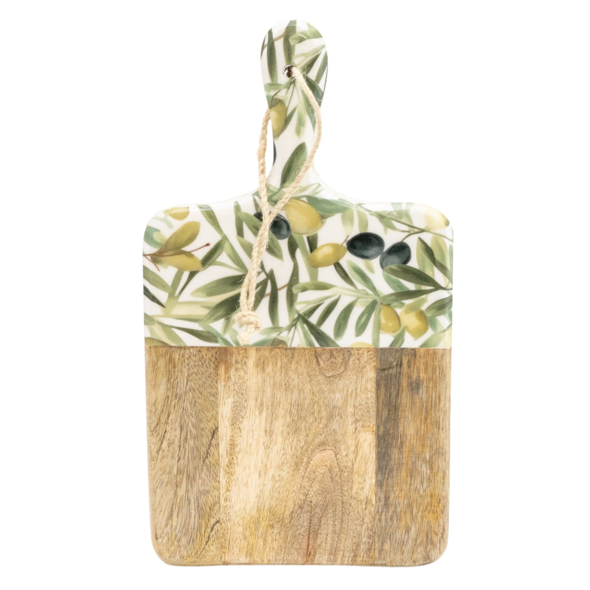 Handcrafted Serving Paddle Board Mango Wood, Olives