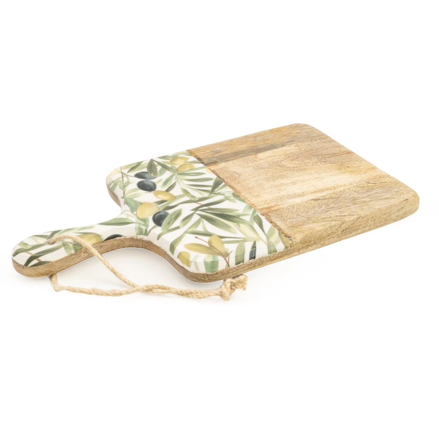 Handcrafted Serving Paddle Board Mango Wood, Olives