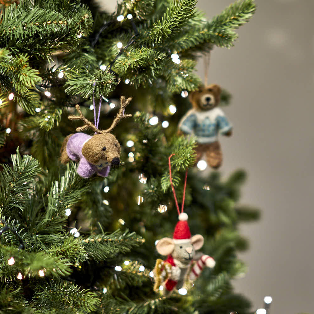 Handmade Felt Dachshund Dog Christmas Decoration