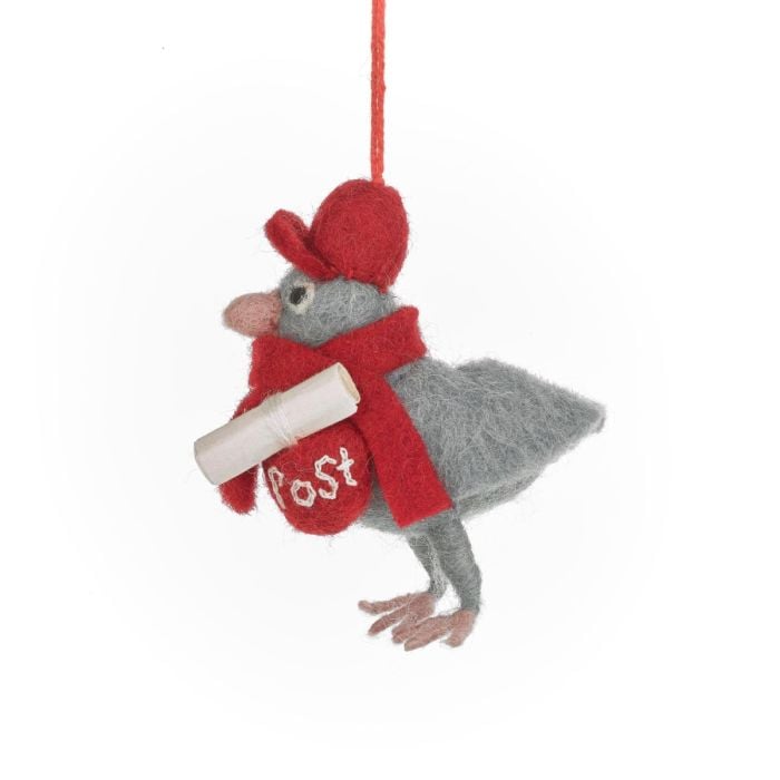 Handmade Felt Pigeon Post Hanging Decoration
