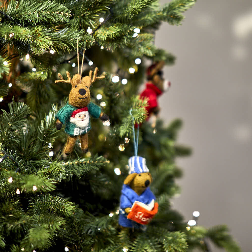 Handmade Felt Reindeer Hanging Christmas Decoration