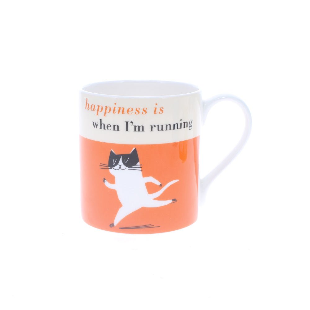 Happiness is When I'm Running Mug, Orange - Angela Reed -