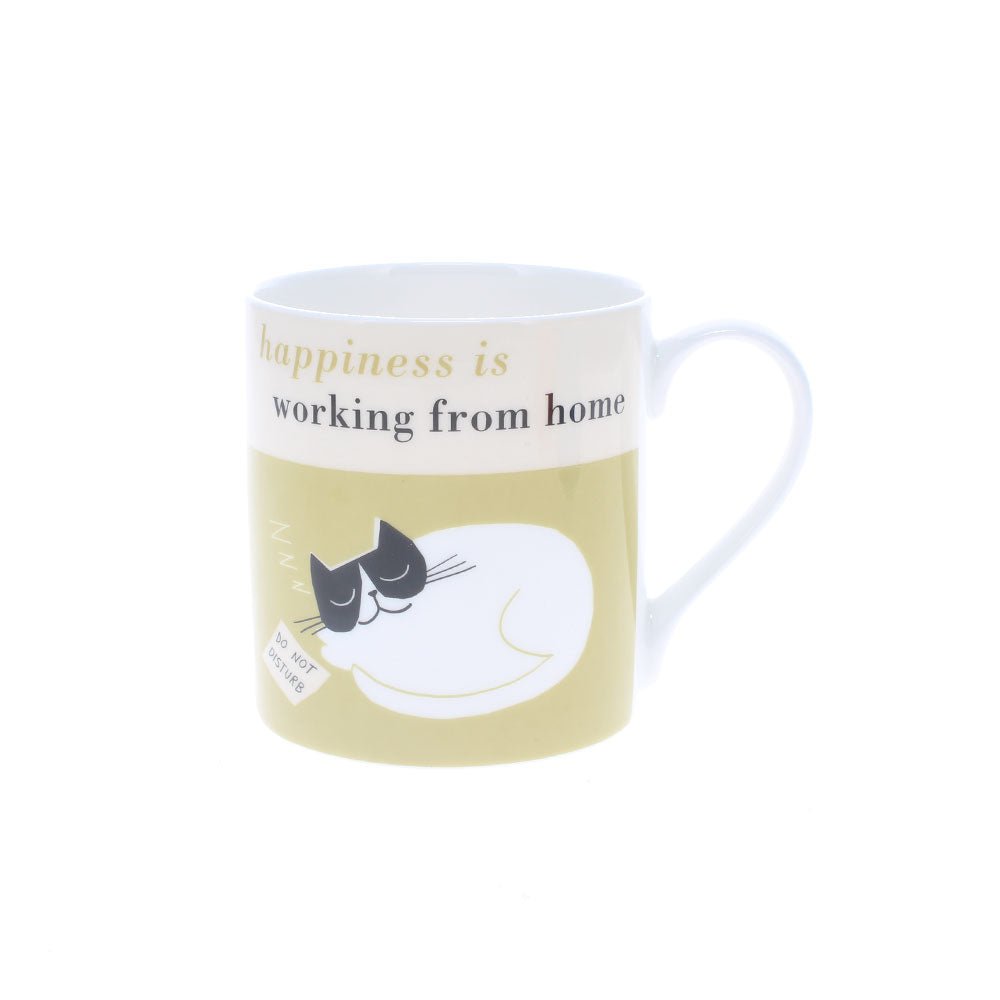 Happiness is Working from Home Mug, Olive - Angela Reed -