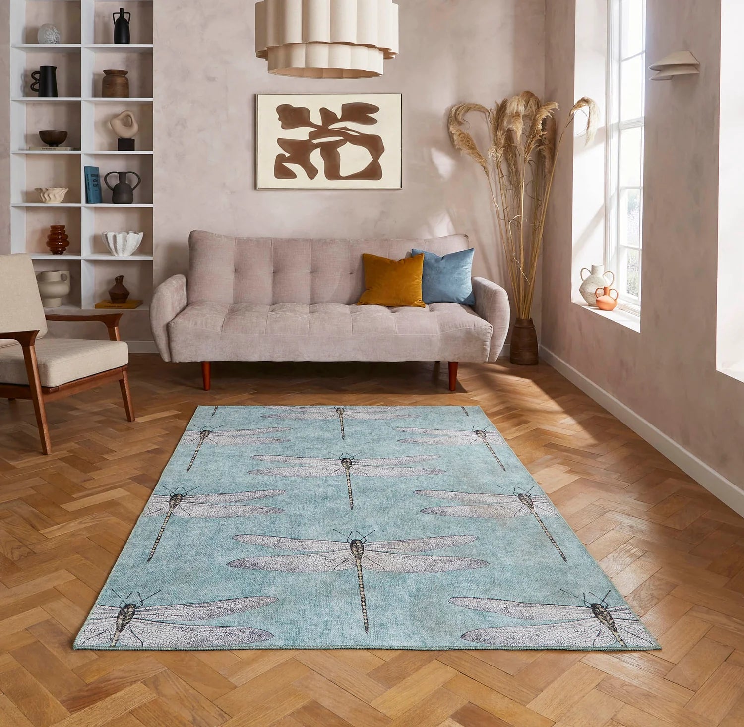Harlequin Demoiselle Washable Rug, Mineral 76 x 150cm,120 x 170cm,152 x 230cm,185 x 290cm,61 x 230cm