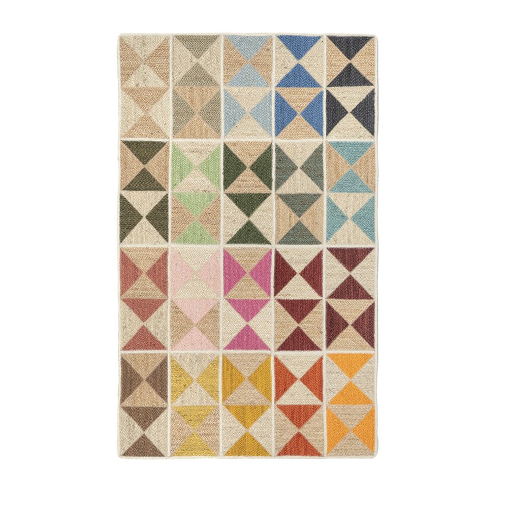 Harlequin Rainbow Jute Rectangular Rug, 2' x 6'