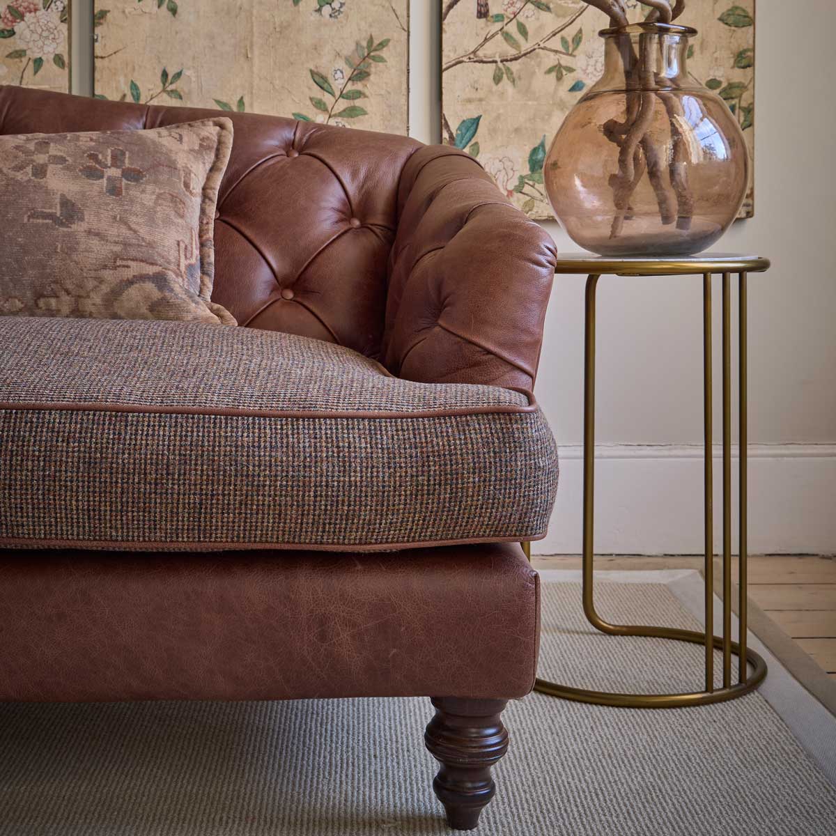 Harris Tweed Dalmore Sofa Midi (Large) / Autumn Leaves Brown / Bracken Herringbone,Midi (Large) / Autumn Leaves Brown / Cerulean Highland Herringbone,Midi (Large) / Autumn Leaves Brown / Heather,Midi (Large) / Autumn Leaves Brown / Loden Herringbone,Midi (Large) / Autumn Leaves Brown / Peat Herringbone,Midi (Large) / Autumn Leaves Brown / Willow Herringbone,Midi (Large) / Autumn Leaves Brown / Winter Check,Midi (Large) / Brompton Tan / Bracken Herringbone,Midi (Large) / Brompton Tan / Cerulean Highland Herr
