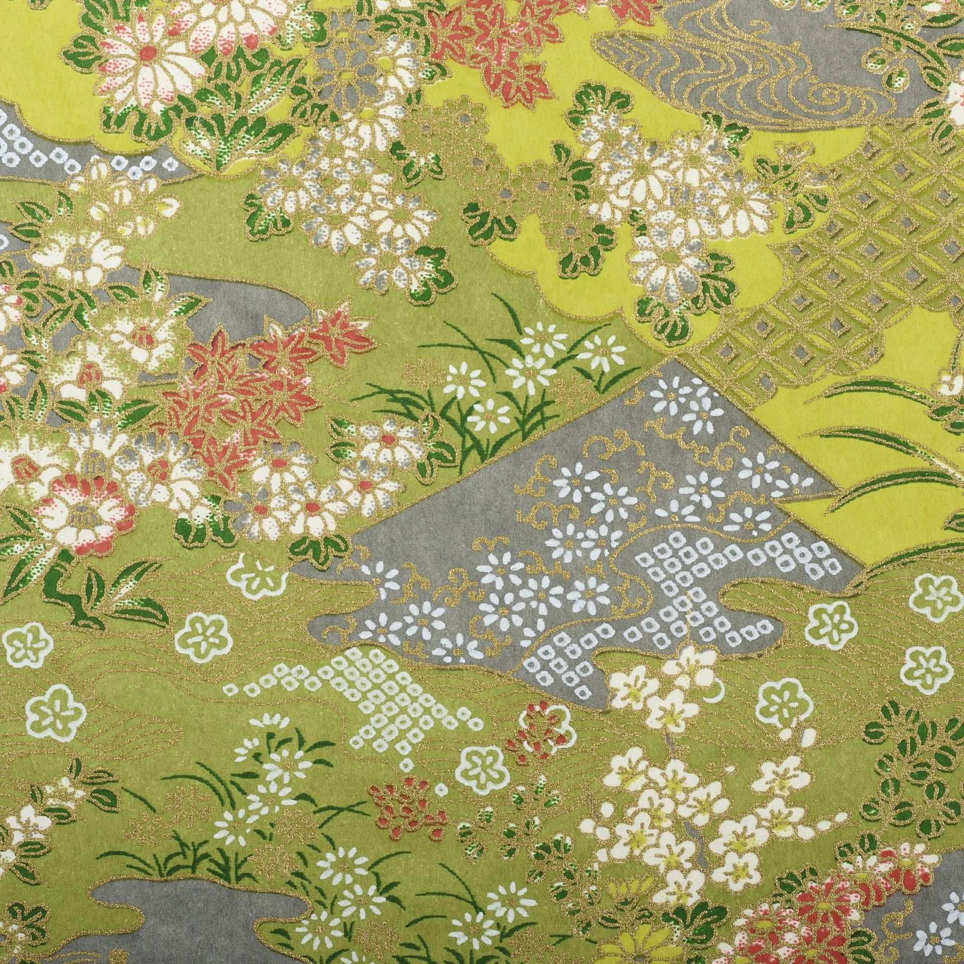 Heritage Notebook, Lime Green Floral Small,Medium