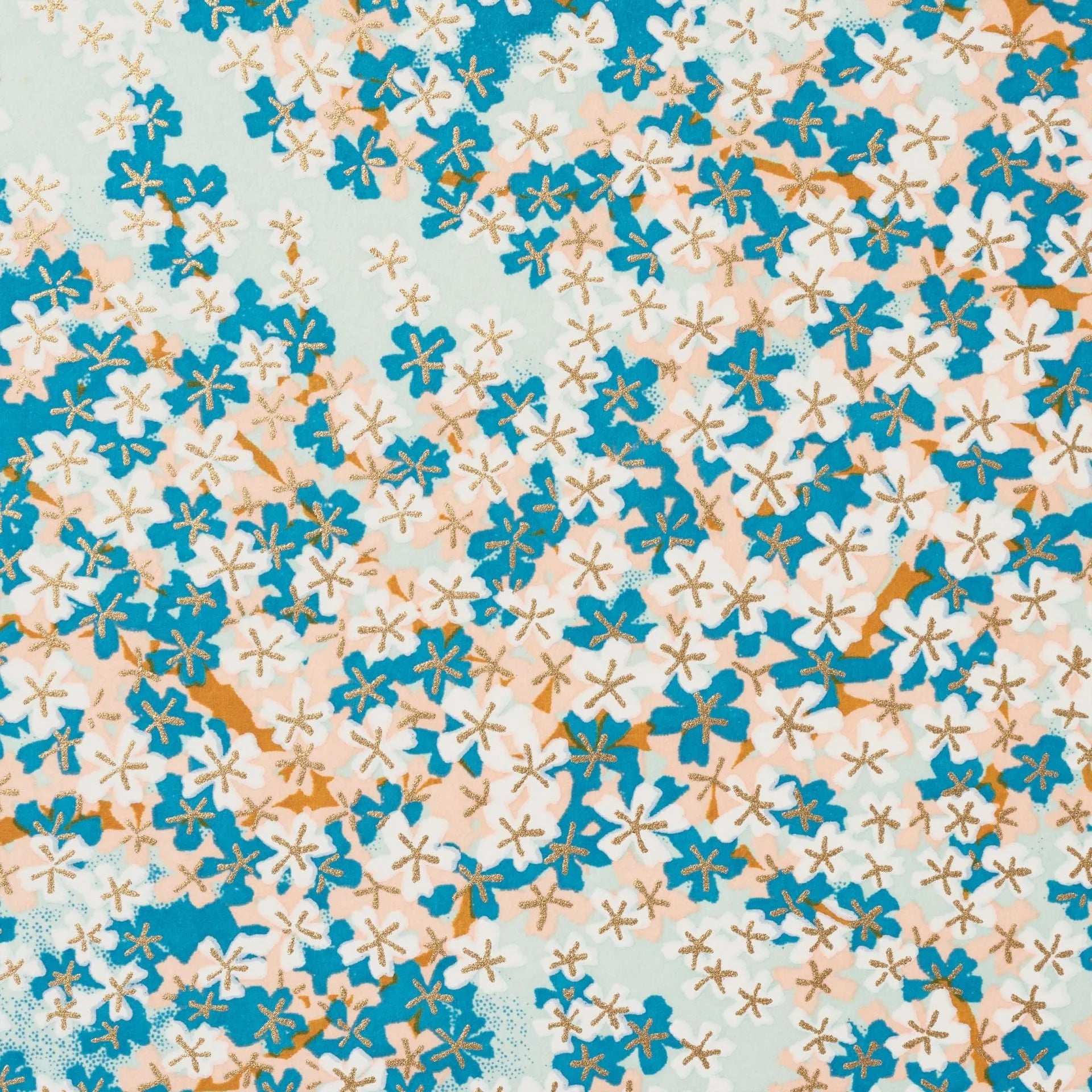 Heritage Notebook, White Blue Blossom Small,Medium