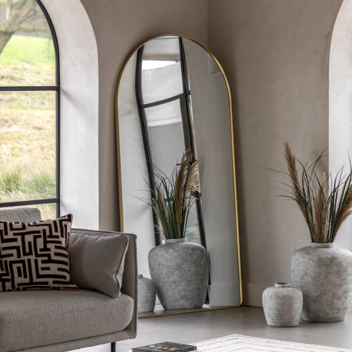 Holworth Large Arched Mirror, Gold