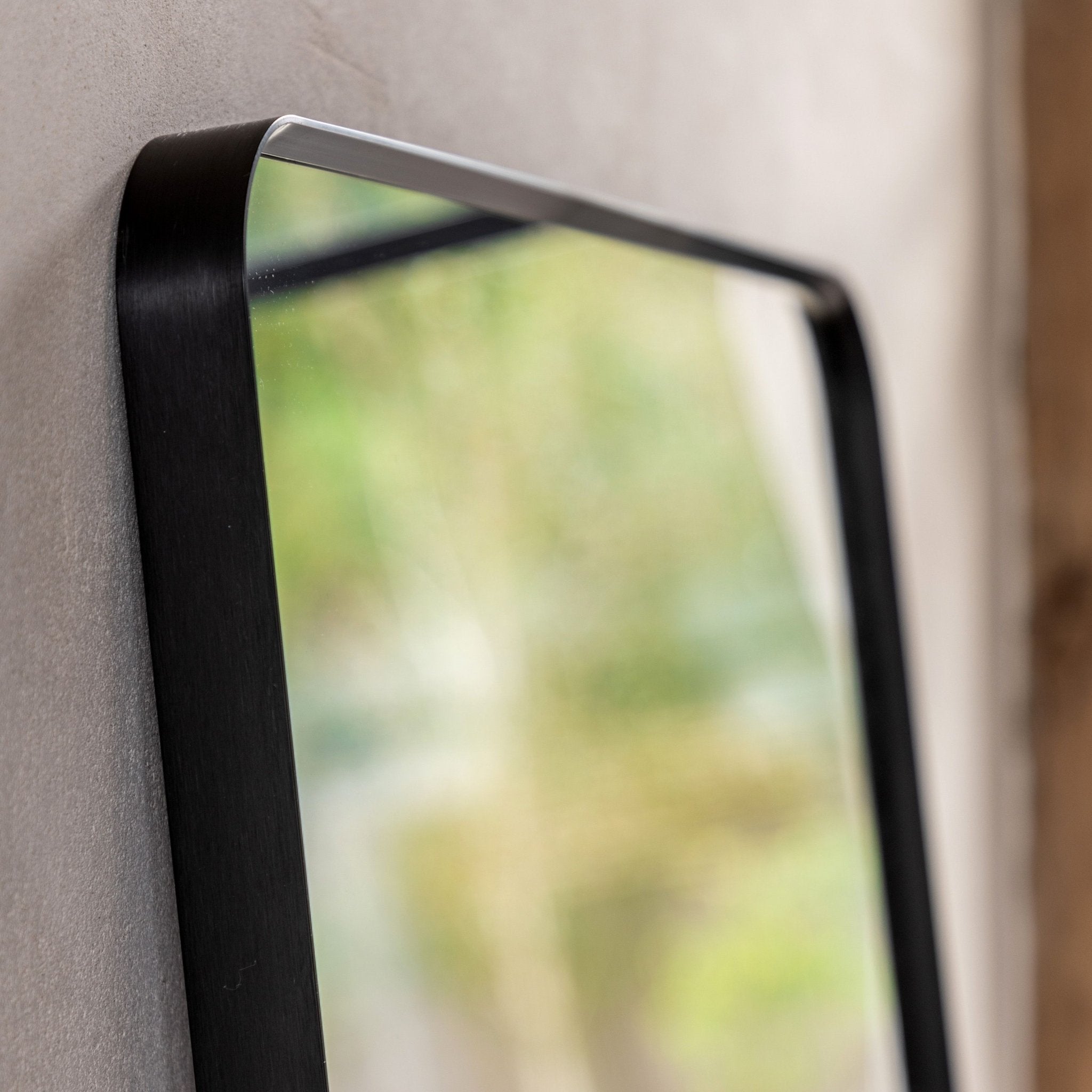 Holworth Large Leaner Mirror, Black