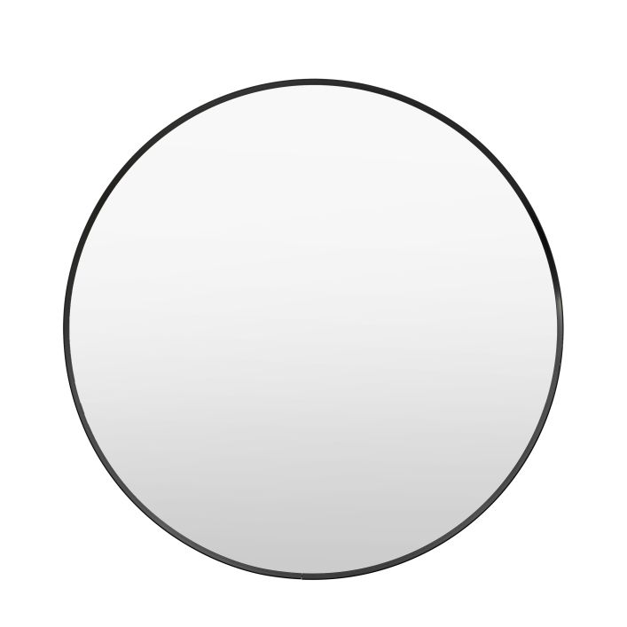 Holworth Large Round Mirror, Black