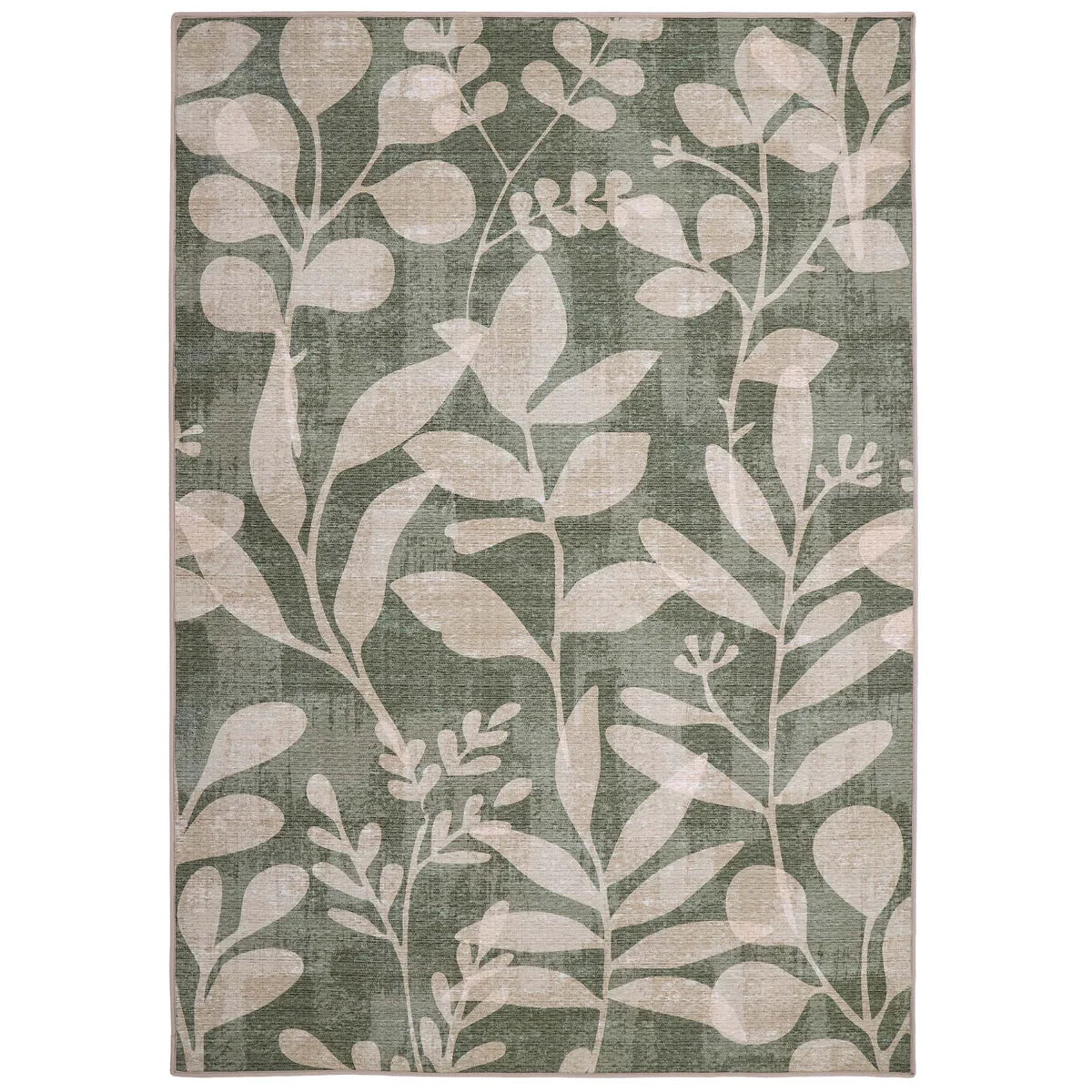 Hug Rug Eco - Washable Eden Leaves Green Rug - Angela Reed -