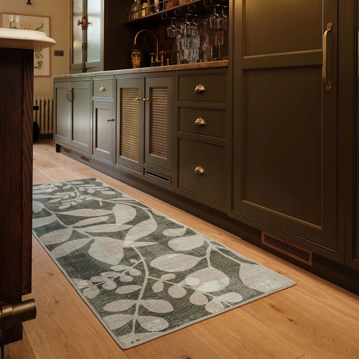 Hug Rug Eco - Washable Eden Leaves Green Rug - Angela Reed -