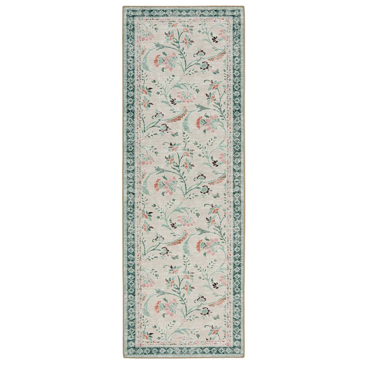 Hug Rug Eco-Washable English Floral Rug 120 x 185cm,160 x 230cm,185 x 275cm,75 x 220cm
