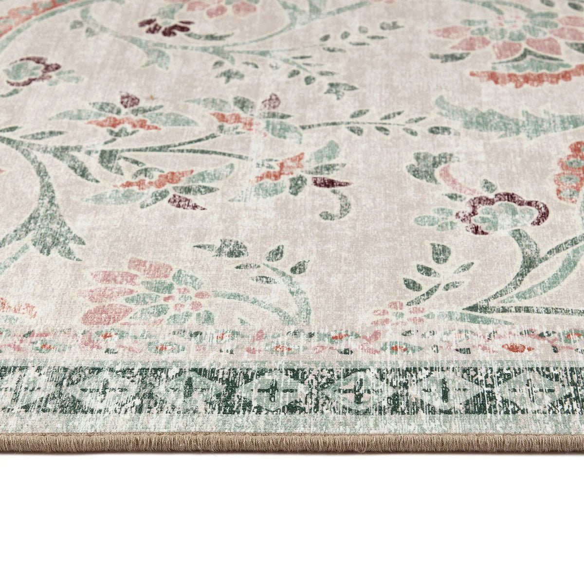 Hug Rug Eco-Washable English Floral Rug 120 x 185cm,160 x 230cm,185 x 275cm,75 x 220cm