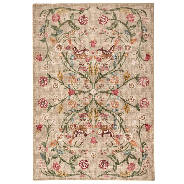 Hug Rug Eco-Washable Heritage Garden Rug 120 x 185cm,160 x 230cm,185 x 275cm,75 x 220cm