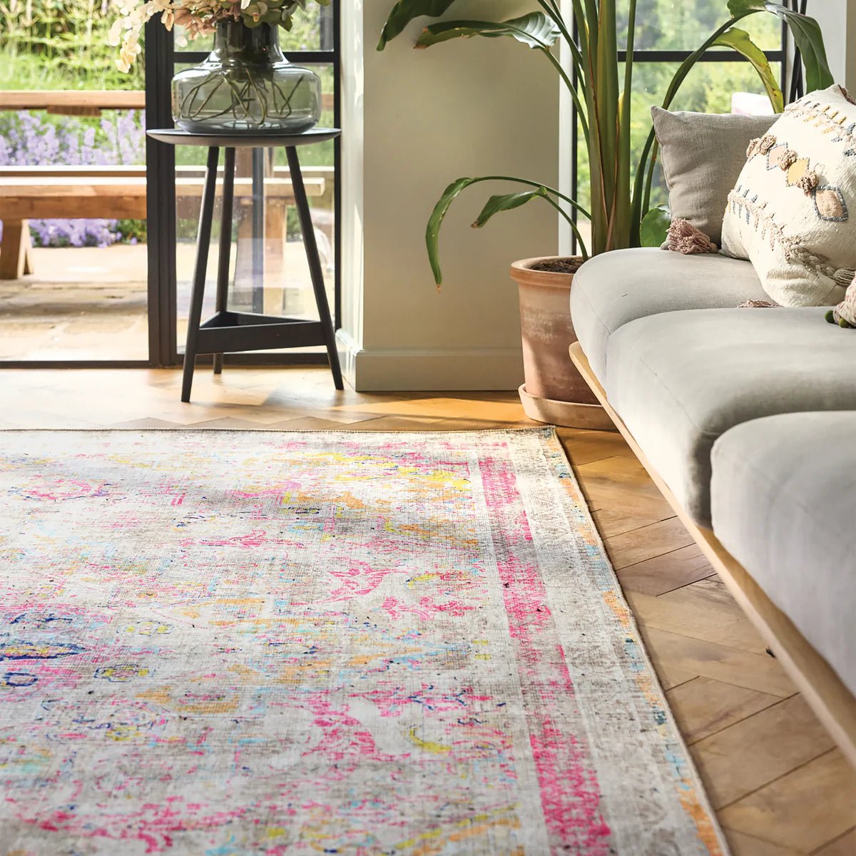 Hug Rug Eco-Washable Neo Classical Rug 120 x 185cm,160 x 230cm,185 x 275cm,75 x 220cm
