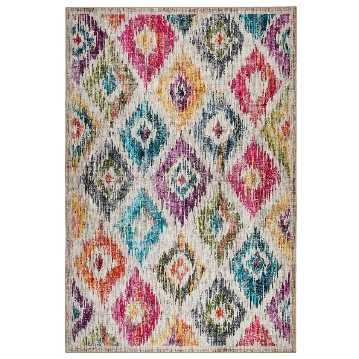 Hug Rug Eco-Washable Painted Ikat Rug 120 x 185cm,160 x 230cm,185 x 275cm,75 x 220cm