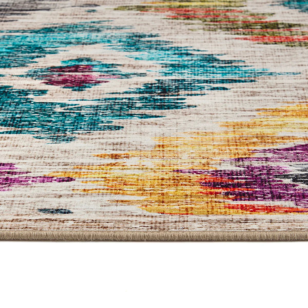 Hug Rug Eco-Washable Painted Ikat Rug 120 x 185cm,160 x 230cm,185 x 275cm,75 x 220cm