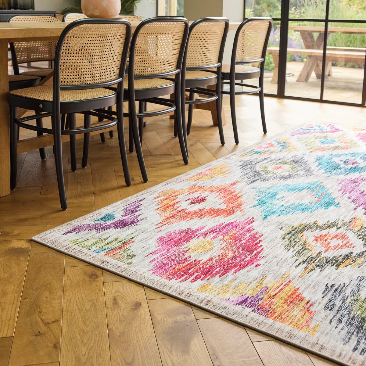 Hug Rug Eco-Washable Painted Ikat Rug 120 x 185cm,160 x 230cm,185 x 275cm,75 x 220cm