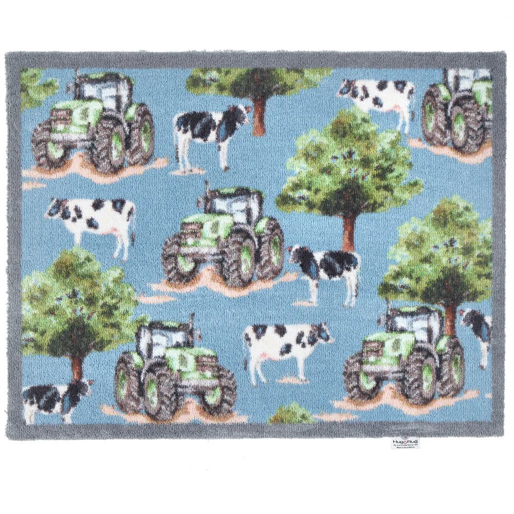 Hug Rug, Farmyard Tractors and Cows Door Mat