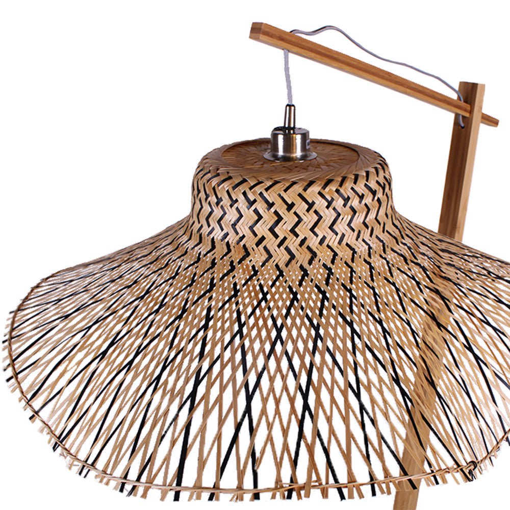 Ibiza Floor Lamp with Wavy Shade, Black