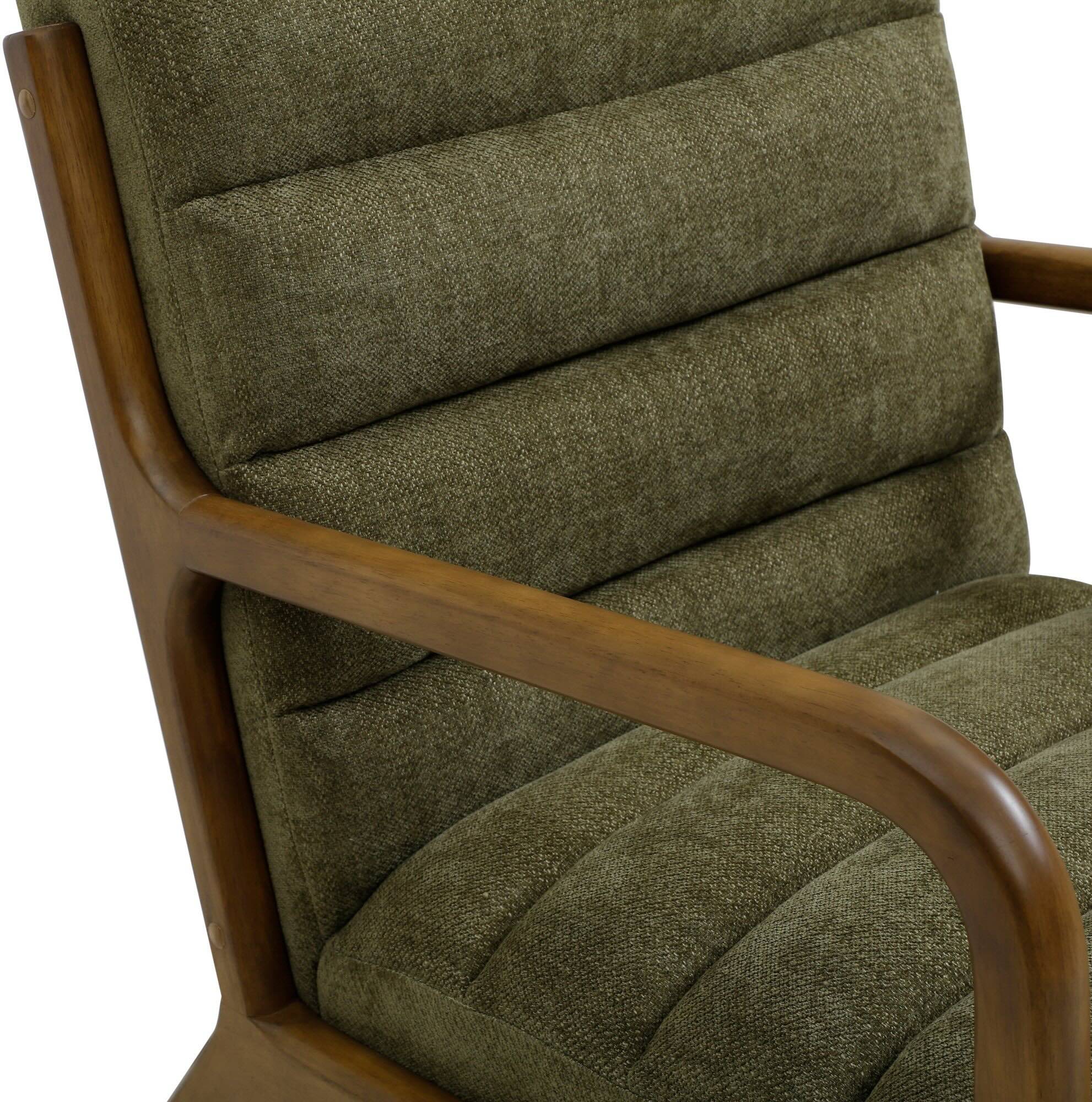 Inca Armchair Faux Brown Leather,Olive Fabric,Wine Fabric